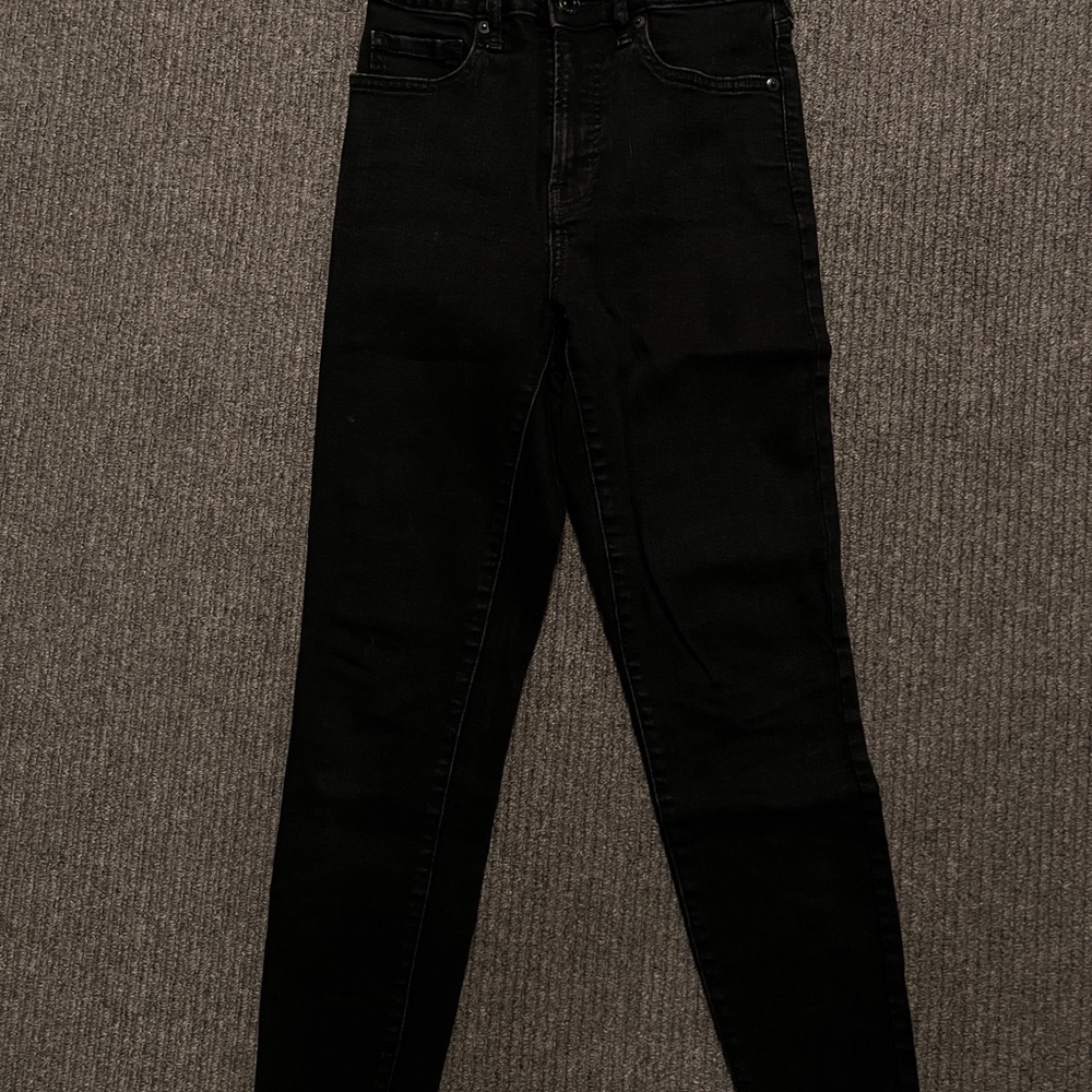 Everlane The Curvy High Rise Skinny Jean - Black (26 Crop)